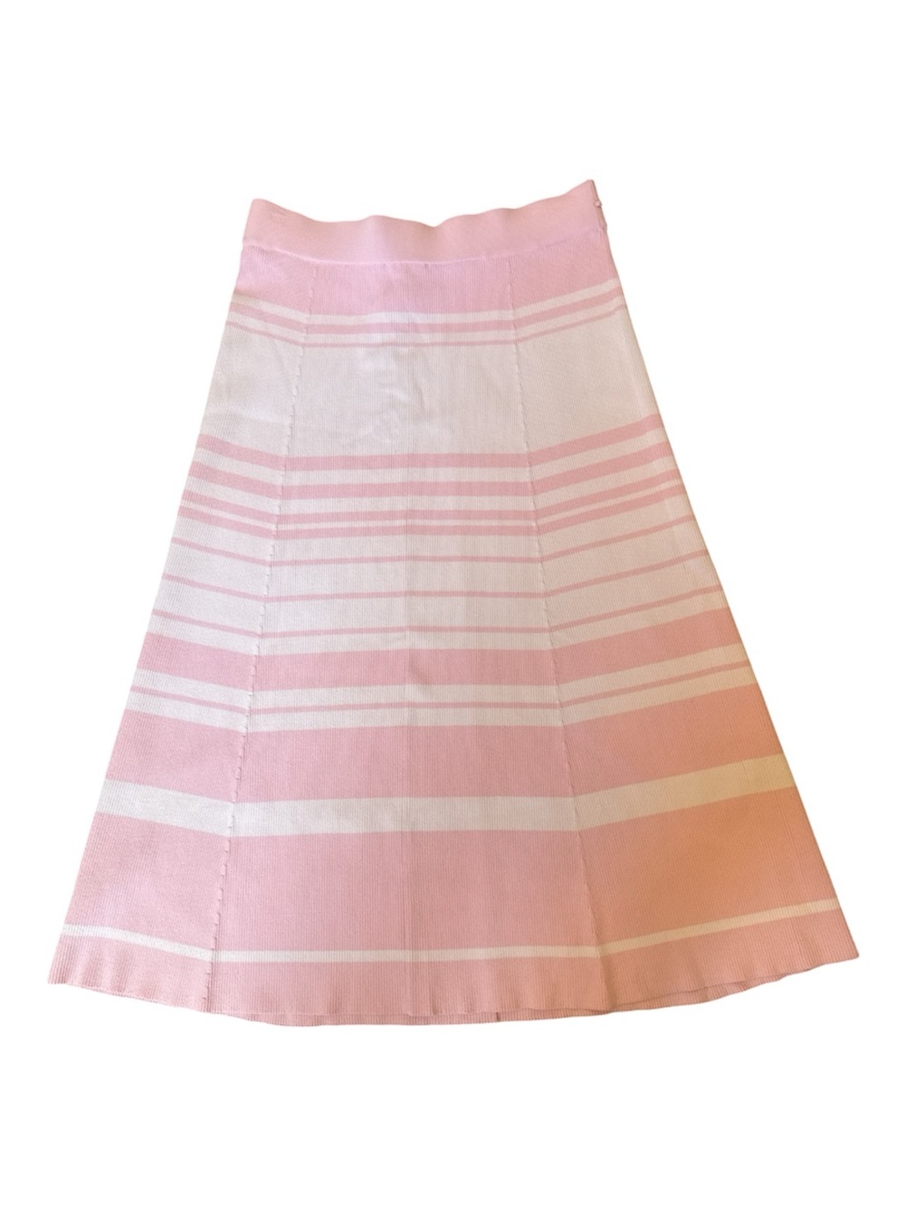 Generation Love XL Tiana Skirt Pink Stripe Midi Gold Chain Leather Belt NWT $265 - Picture 11 of 11